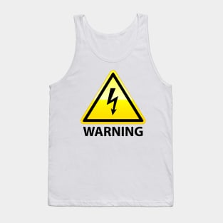 High Voltage Warning Sign Graphic Tank Top